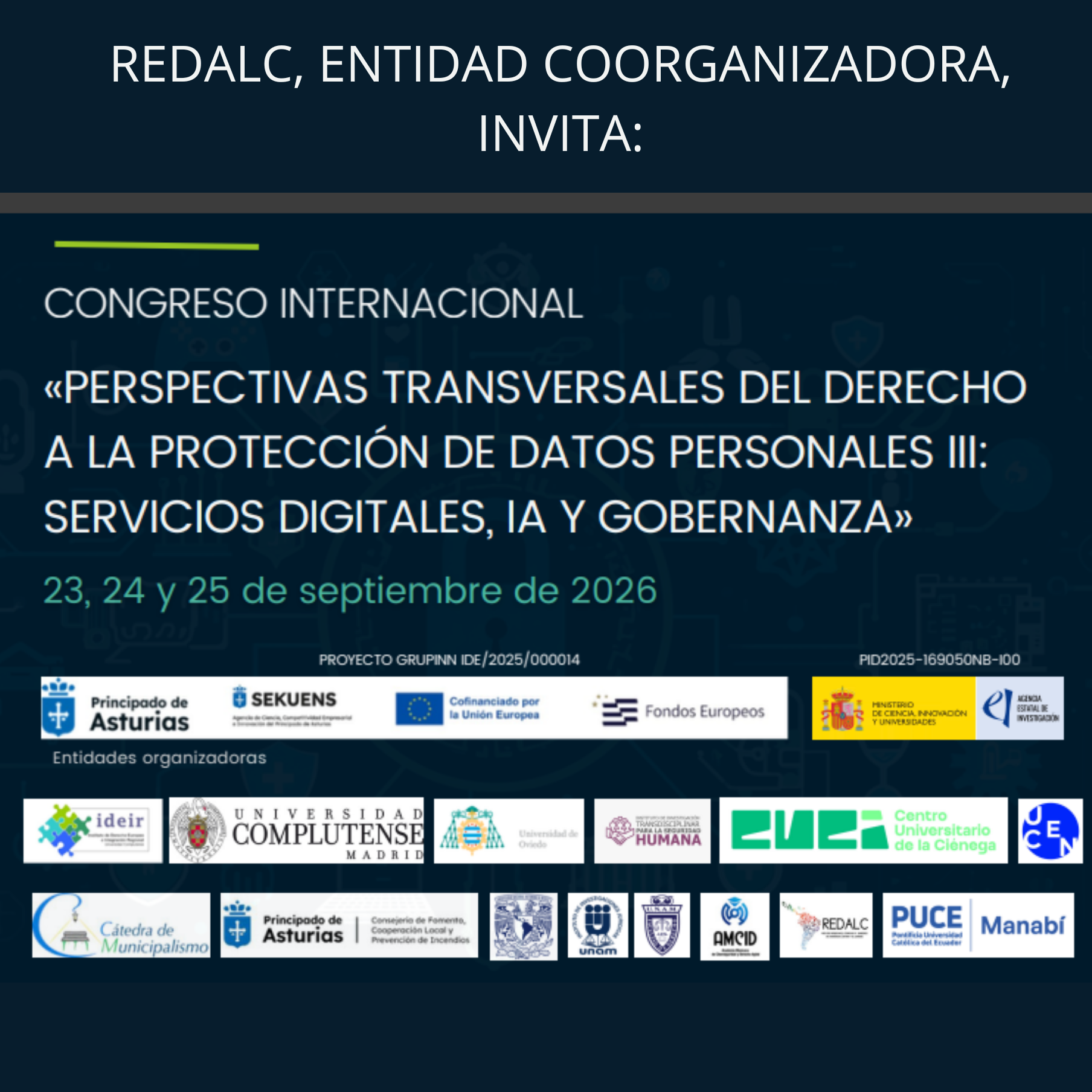 Congreso Internacional Perspectivas Transversales del Derecho a la Protección de Datos Personales III